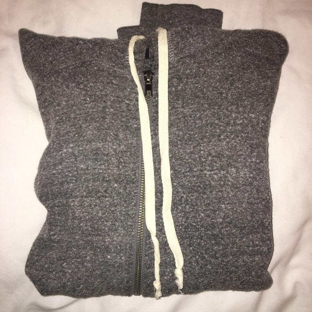 brandy melville heather grey zip up hoodie